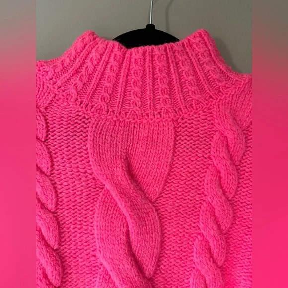 Anthropologie Cozy Pink Cable Knit Sweater NWT - Picture 2 of 6